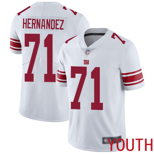 Youth New York Giants #71 Will Hernandez White Vapor Untouchable Limited Player Football NFL Jersey